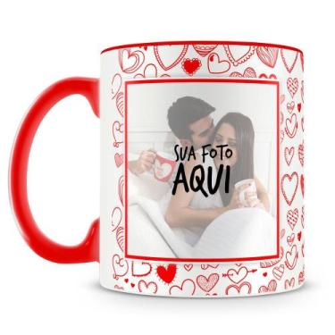 Imagem de Caneca Personalizada para Namorados com 2 Fotos - Modelo 3 - Amo Canec