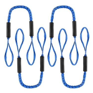 Imagem de Hopeseily Linha de ancoragem elástica de 1,5 m, corda de amarração marinha absorvente de choque com snubber interno, acessórios para barcos, corda de ancoragem, linha de âncora para barcos, jet ski