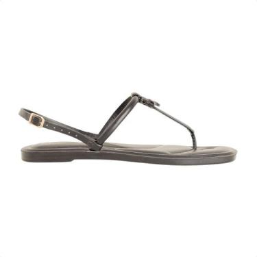 Imagem de Sandália Rasteirinha Dm Minimal Chic Preta, Ava preto, 36