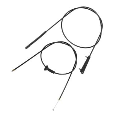 Imagem de Partuto 2 peças Nº 51237184603/51237201904 Cabo de liberação de bloqueio do capô do carro para BMW Série 1 E81 E82 E87 E88 116d 116i 118d 118i 120d 120i Substituição do extrator de fio da trava do