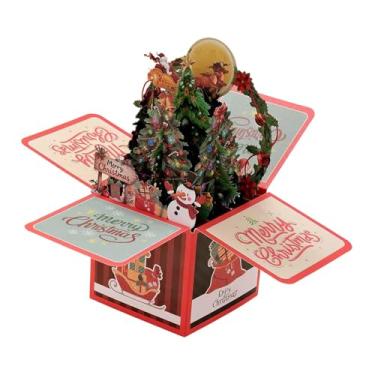 Imagem de KiBcsLic Cartão de Natal 3D com envelope, festa, mensagem de ano novo, escreva um presente caloroso, cartão -up de felicitações para crianças, festivo,