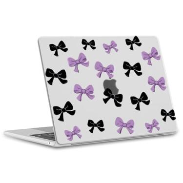 Imagem de OFQKOAKS Capa para laptop compatível com MacBook Pro de 14 polegadas 2025 2024-2021 M4 M3 M2 M1 A3112 A3185 A3401 A2918 A2992 A2779 A2442, capa de laptop roxa preta para MacBook Pro