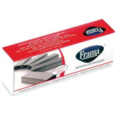 Imagem de Grampo Para Grampeador 26/6 Galvanizado 5000 Grampos - Frama