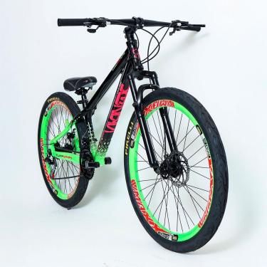 Imagem de BICICLETA 26 VIKINGX 21V SHIMANO - TUFF X-44 - PRETO/NEON - NEON-Unissex