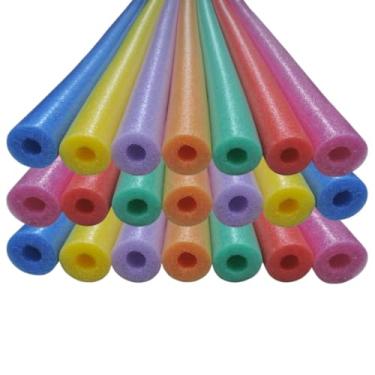 Imagem de Boia Espaguete Macarrão Flutuador Piscina Natacão Hidro coloridos (06 UN COLORIDAS)