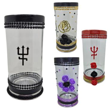 Imagem de Porta Vela 7 Dias 18 cm Pomba Gira e Exu - Selecione