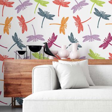 Imagem de Papel de Parede Adesivo Borboleta N02090 Rolode Rolo 0,58x3M