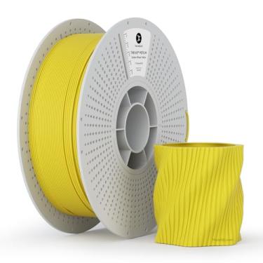 Imagem de kexcelled Filamento PETG fosco 1,75 mm, superfície fosca de filamento de impressora 3D PETG amarelo milho, precisão dimensional +/- 0,03 mm, carretel de papelão de 1 kg (1 kg) serve para a maioria das