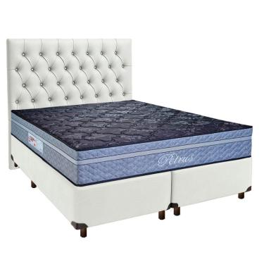 Imagem de Kit Cabeceira + Cama Box + Colchão Queen Molas Ensacadas Petrus Paropas