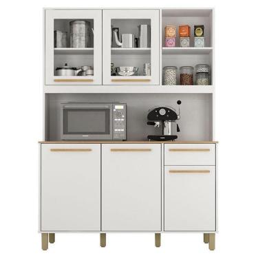 Imagem de Armário De Cozinha Rubi Branco Cinamomo - Valdemóveis