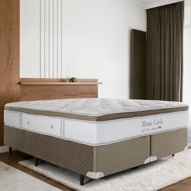 Imagem de Colchão Queen Molas Ensacadas Monte Carlo 158x198x33cm Herval Branco/Bege