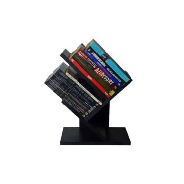 Imagem de Organizador de Livros, Livreiro Estante Suporte Prateleira para Livros Revistas Mdf, 40cm(PRETO)