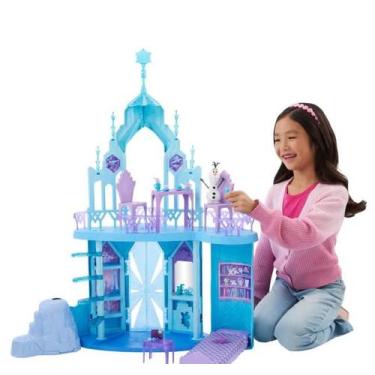 Imagem de Castelo de Gelo da Elsa de Frozen da Disney com Olaf, 5 áreas de brinc