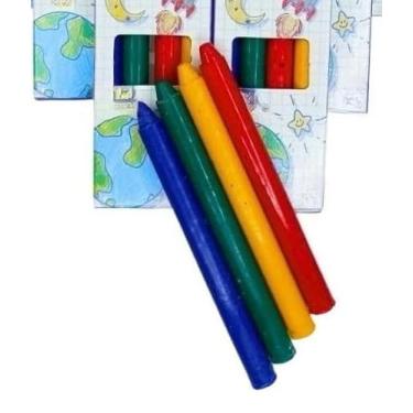 Imagem de Kit 30 Cx Giz de Cera 4 Cores Kit Festa Lembrancinha Artesanato Infantil (KIT 20 CAIXINHAS)