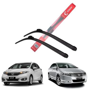 Imagem de Jogo Palheta Limpador Parabrisa City 2009 2010 2011 2012 2013 2014 Fit City 2018 á 2025 Encaixe Específico