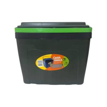 Imagem de Caixa Térmica 7 Litros Cooler Com Alça Capacidade 10 Latas