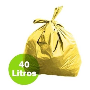 Imagem de Saco De Lixo Amarelo 40 Litros Coleta Seletiva - 100 Un - Higipack
