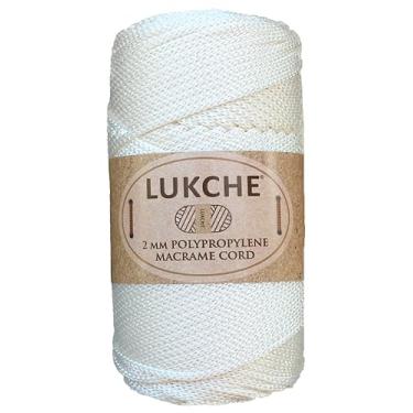 Imagem de Cordão de macramê de poliéster 2 mm x 125 jardas, corda de macramê premium 100% polipropileno, fio colorido, crochê, macramê, artesanato para cabides de parede, bolsas, placas inferiores, tapetes