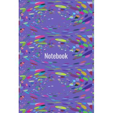 Imagem de Notebook: Cute Lilac Multicolor Elliptical Composition/Assignment Notebook – College Ruled 120 Pages – 6” x 9” Paperback