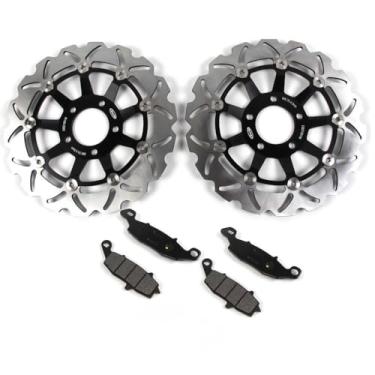 Imagem de Discos e pastilhas de freio dianteiro Arashi para Suzuki GSX600F 1998-2003, acessórios de substituição de motocicleta pretos