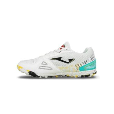 Imagem de Joma Chuteiras de futebol de grama, 6,5-12 EUA - chuteiras profissionais - cabedal de microfibra, sola cromada, reforço de calcanhar - Mundial, Branco, 38