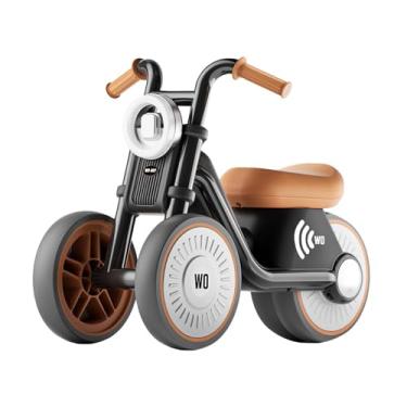 Imagem de EHJRE Bicicleta de equilíbrio para crianças, brinquedo de 3 rodas, presente para meninos e meninas, Preto