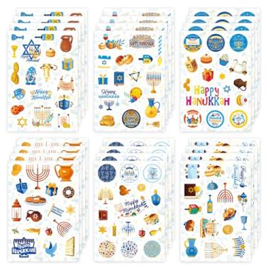 Imagem de 24 Sheets Hanukkah Stickers for Kids Happy Hanukkah Stickers for Party Gift Bags Cards Chanukah Party Favors Supplies Decoration