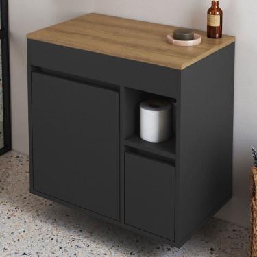 Imagem de Armário de Banheiro Bangladesh 1 Porta 1 Gaveta Grafite - Art In Móveis