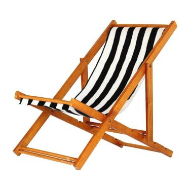 Imagem de Espreguiçadeira Preguiçosa Dobrável Mel Sb-list Preto-branco