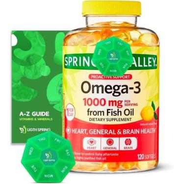 Imagem de Suplemento Omega-3 LightSpring 1000 mg de óleo de peixe 120 cápsulas