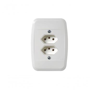 Imagem de Tomada Embutir Dupla 2p+t 20a Placa Branca 40115 - Pezzi