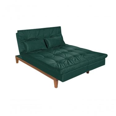 Imagem de Sofá Cama Versátil Pés De Madeira verde 403