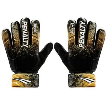 Imagem de Luva de Goleiro Penalty Delta 1 XXIII Adulto Futebol Treino, Preto, Do