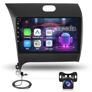 Imagem de [8 núcleos 4G + 64G] Carro estéreo sem fio para Kia K3 2013-2018 Android Auto, rádio veicular com tela sensível ao toque de 22 cm com DSP/BT/WiFi/EQ/link espelhado/GPS Navi + câmera de reserva