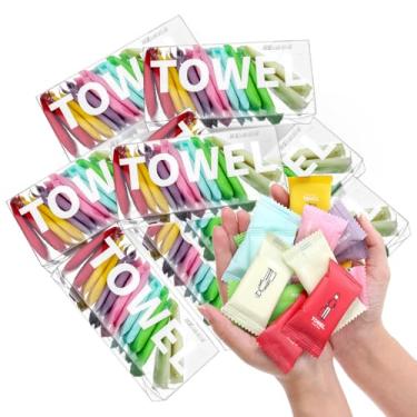 Imagem de Pacote com 140 toalhas de rosto comprimidas, tabletes descartáveis de toalha, pano de lavagem molhado e seco para viagem, toalhas de rosto macias, para viagens ao ar livre, acampamento, caminhadas