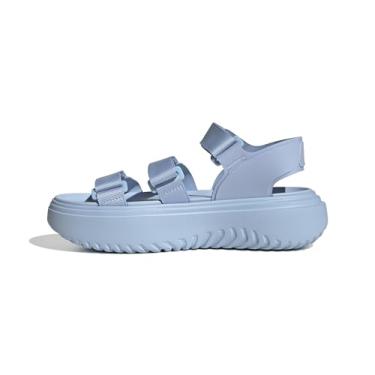 Imagem de adidas Sandália feminina Slyn Sportswear Slide, Azul/Azul/Azul, 35