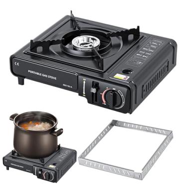 Imagem de Queimador de cassete, queimador de fogão portátil - Fogão aquecedor cassete externo,Fogão Aquecedor de cozinha para acampamento com controle de calor preciso de alto desempenho à prova de para