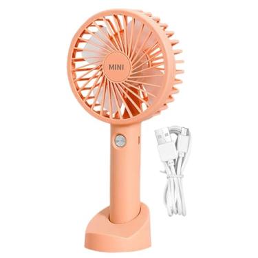Imagem de Ventilador Portátil,Ventilador Portátil - ventilador de mesa - Ventilador portátil portátil para ambientes externos, ventilador recarregável pessoal de 3 velocidades com base