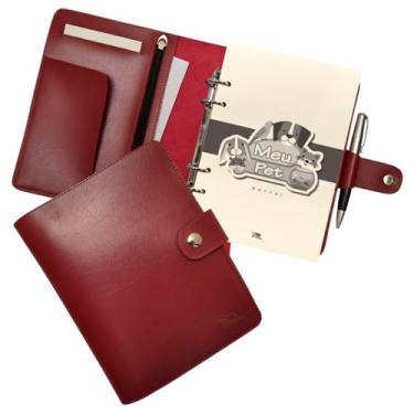Imagem de Agenda Meu Pet 194-R Personalizada Raffai Couros (Vermelho)