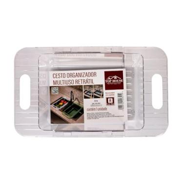 Imagem de Escorredor de Pia Retrátil Multiuso, Plástico, Ajustável 36-45cm, Altura 8,5cm, Largura 20cm, Cor Sortida, 460g