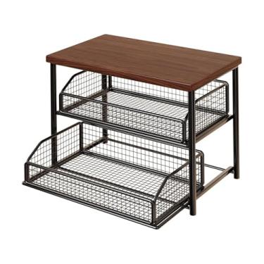 Imagem de SiaBiced Organizador de Café, Prateleira Organizadora de para Café, Ideal para Despensa, Preto