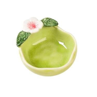 Imagem de prato de lanche Prato pequeno de cerâmica para temperos domésticos, tigela para hotel e restaurante tigela de sopa(Light Green)