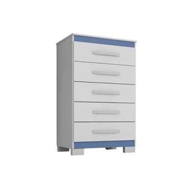 Imagem de Cômoda Santos Com 5 Gavetas 90x56 Branco Flex EdeCasaMoveis