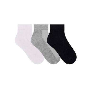 Imagem de Kit/3 Meia Cano Curto Selene 4220.001 Masculina Esportiva Algodão T. 3