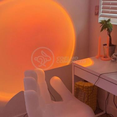 Imagem de Mini Ring Light Sunset Projetor Luminária Vermelho