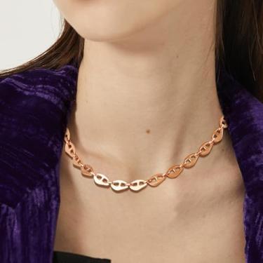 Imagem de Correntes de aço inoxidável para homens preto/prata/ouro rosa/ouro rosa/ouro, colar masculino hip hop, joias 30/45/45 cm, 12.5 inch, Aço inoxidável, Sem Pedra Preciosa