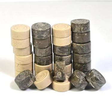 Imagem de Marble Chess Checker Pieces Set with Free Storage Box, Collection (Verona Grey)