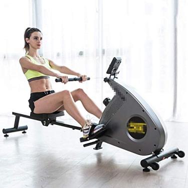 Imagem de Máquina de remo doméstico Máquinas de remo para uso doméstico Máquina de remo de resistência magnética dobrável Equipamento de fitness esportivo silencioso Resistência ajustável para toda a família