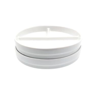 Imagem de Elk and Friends Pratos brancos de porcelana | Pratos divididos | Adequado para crianças/crianças | Seguro para micro-ondas e lava-louças | Lanches, lanches