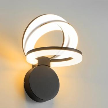 Imagem de Luminária de parede LED recarregável sem fio, sem necessidade de conexão à energia, ajustável, estilo vintage, para leitura, luminária de cabeceira giratória para ambientes internos com cont